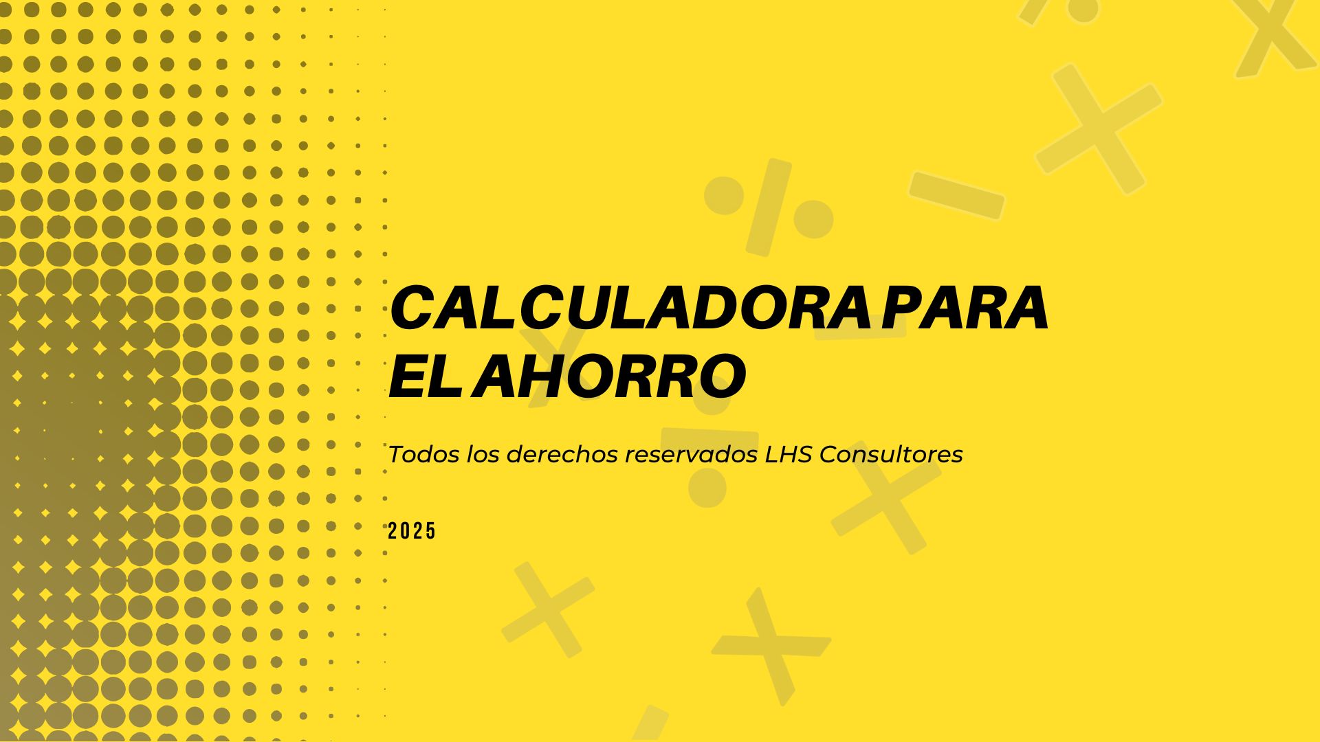 Calculadora para el ahorro 1 2